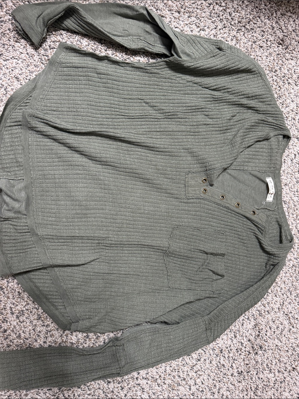 Free people waffle knit long sleeve small